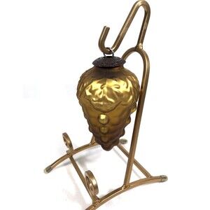 VTG Kugel Midwest Christmas Ornament Copper Gold Grape Cluster Blown Glass 4.5"